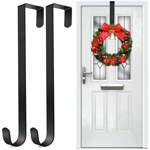 MOWZE Crochet door wreath hanger for Christmas door, 2 piece metal wreath holder, crochet wreath for front door, crochet Christmas wreath over door hook MOWZE Crochet door wreath hanger for Christmas door, 2 piece metal wreath holder, crochet wreath for front door, crochet Christmas wreath over door hook