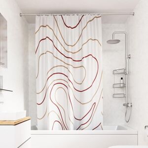 Croydex Shower Curtain with Pink Swirl Design - 100% Polyester with a Weighted Hem, Machine Washable and coated with Proseal for Water Repellence, Croydex Shower Curtain with Pink Swirl Design - 100% Polyester with a Weighted Hem, Machine Washable and coated with Proseal for Water Repellence,