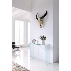 Modern Furniture Direct - Crystal Large Stylish Curved Glass Hallway Console Table Modern Furniture Direct - Crystal Large Stylish Curved Glass Hallway Console Table