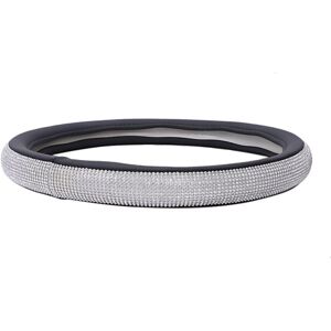 Tlily - Crystal Rhinestone Car Leather Steering Wheel Covers Cap Steering-Wheel Cover Auto Car Interior Accessories For Women Girls(Black) Tlily - Crystal Rhinestone Car Leather Steering Wheel Covers Cap Steering-Wheel Cover Auto Car Interior Accessories For Women Girls(Black)