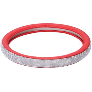 Tlily - Crystal Rhinestone Car Leather Steering Wheel Covers Cap Steering-Wheel Cover Auto Car Interior Accessories For Women Girls(Red) Tlily - Crystal Rhinestone Car Leather Steering Wheel Covers Cap Steering-Wheel Cover Auto Car Interior Accessories For Women Girls(Red)