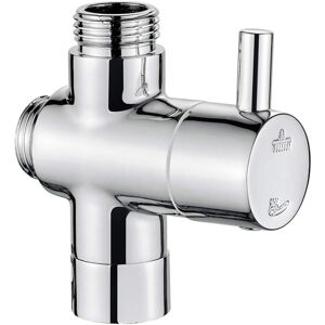 Csparkv - 1 Way Shut Off Valve, Brass Chrome, Universal Shower Switch Inlet (G1/2") and 2 Outlets (G1/2") for Handheld Shower Head and Fixed Shower Csparkv - 1 Way Shut Off Valve, Brass Chrome, Universal Shower Switch Inlet (G1/2") and 2 Outlets (G1/2") for Handheld Shower Head and Fixed Shower