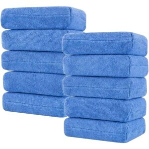 10 Pcs Microfiber Cleaning Sponge, Polish Foam Sponge Applicator Car Foam Applicator Pad for Vehicle Clean Beauty - Csparkv 10 Pcs Microfiber Cleaning Sponge, Polish Foam Sponge Applicator Car Foam Applicator Pad for Vehicle Clean Beauty - Csparkv