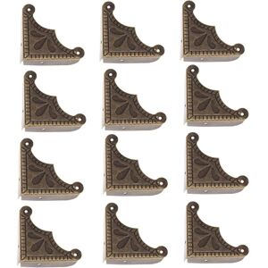 Csparkv - 12pcs Corner Protector Furniture Protector Antique Brass Jewelry Decorative Chest Wooden Box Corner Protector Csparkv - 12pcs Corner Protector Furniture Protector Antique Brass Jewelry Decorative Chest Wooden Box Corner Protector