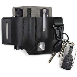 CSPARKV 176x130mm Leather Sheath Organizer Multifunction Waist Belt Loop Pouch with Key Ring Pocket Organizer with Pen Holder Flashlight Sheath Outdoor CSPARKV 176x130mm Leather Sheath Organizer Multifunction Waist Belt Loop Pouch with Key Ring Pocket Organizer with Pen Holder Flashlight Sheath Outdoor