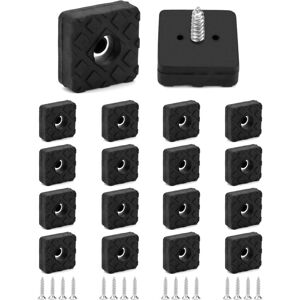 18 Pieces Non-Slip Rubber Pads, Square Furniture Leg Protectors for Table Chair Sofa, 22 22 9 mm, Black - Csparkv 18 Pieces Non-Slip Rubber Pads, Square Furniture Leg Protectors for Table Chair Sofa, 22 22 9 mm, Black - Csparkv