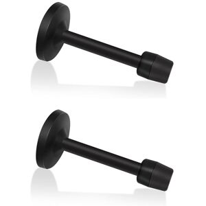 Csparkv - 2 Door Stop, Black Wall Mounted Door Stop, Door Stop with Rubber Sound Dampeners and Rigid Stainless Steel Tips for Indoor and Outdoor, Csparkv - 2 Door Stop, Black Wall Mounted Door Stop, Door Stop with Rubber Sound Dampeners and Rigid Stainless Steel Tips for Indoor and Outdoor,
