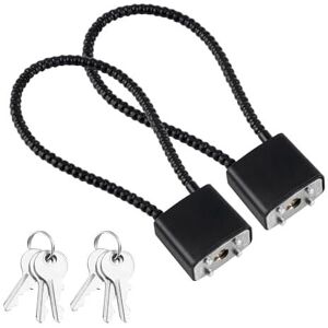 CSPARKV 2 Pack Steel Rope Padlock, Cable Lock with Keys, Anti-Theft Locks for Bikes, Lockers, Toolboxes CSPARKV 2 Pack Steel Rope Padlock, Cable Lock with Keys, Anti-Theft Locks for Bikes, Lockers, Toolboxes