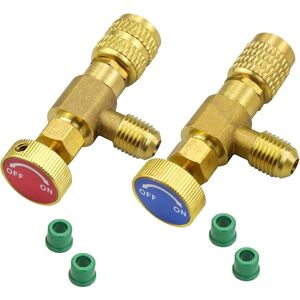 CSPARKV 2 Pieces Refrigerant Regulation Valve, R410A R22 Safety Valve, Refrigerant Safety Valve, for R22/R410 Fitting Adapters, Air Conditioning Flow Valve CSPARKV 2 Pieces Refrigerant Regulation Valve, R410A R22 Safety Valve, Refrigerant Safety Valve, for R22/R410 Fitting Adapters, Air Conditioning Flow Valve