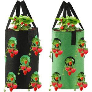 Csparkv - 2 Pieces Wall Mounted Planter Bags, Hanging Cylinder Grow Bags Durable Vertical Garden Wall Planter for Indoor and Outdoor Hanging Planting Csparkv - 2 Pieces Wall Mounted Planter Bags, Hanging Cylinder Grow Bags Durable Vertical Garden Wall Planter for Indoor and Outdoor Hanging Planting