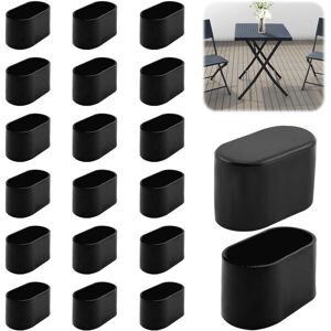 Csparkv - 20 Pcs Anti-Slip Chair Leg Caps Oval Protectors - 40 x 20mm - Premium pvc - Furniture Floor Protector - Noise Dampening Csparkv - 20 Pcs Anti-Slip Chair Leg Caps Oval Protectors - 40 x 20mm - Premium pvc - Furniture Floor Protector - Noise Dampening