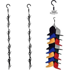 Csparkv - 2Pcs Cap Holder, Baseball Cap Rack Wall Mounted Cap Organizer with 16 Clips Hanging Cap Organizer for Storage Caps Towels Scarves Csparkv - 2Pcs Cap Holder, Baseball Cap Rack Wall Mounted Cap Organizer with 16 Clips Hanging Cap Organizer for Storage Caps Towels Scarves