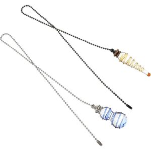 Csparkv - 2Pcs Ceiling Fan Pull Chain Set with Light Decoration Hanging Lamp Accessories for Ceiling Light Fixture Csparkv - 2Pcs Ceiling Fan Pull Chain Set with Light Decoration Hanging Lamp Accessories for Ceiling Light Fixture