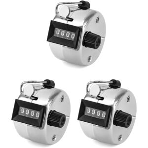Csparkv - 3 Pcs Metal Hand Tally Counter, 4 Digit Mechanical Counter for Sports Golf Step Count Csparkv - 3 Pcs Metal Hand Tally Counter, 4 Digit Mechanical Counter for Sports Golf Step Count