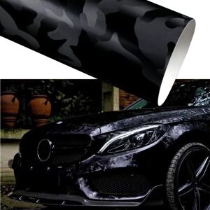 CSPARKV 30 x 152cm) Car Camouflage Film, Glossy Black Car Wrap Film, Adhesive Vinyl Car Body Sticker, Waterproof Car Wrap Film for Car, Motorcycle, Bicycle CSPARKV 30 x 152cm) Car Camouflage Film, Glossy Black Car Wrap Film, Adhesive Vinyl Car Body Sticker, Waterproof Car Wrap Film for Car, Motorcycle, Bicycle