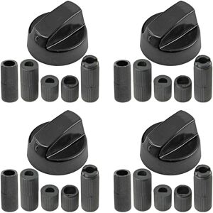 Csparkv - 4 Pack) Universal Black Control Switch Knobs for All Brands of Oven, Cooker and Hob Csparkv - 4 Pack) Universal Black Control Switch Knobs for All Brands of Oven, Cooker and Hob