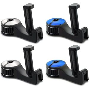 4PCS Car Back Headrest Hook, Car Seat Hook, 2 in 1 Car Seat Hook, Car Seat Hook, for Hanging Handbags, Small Item (Blue, Silver) - Csparkv 4PCS Car Back Headrest Hook, Car Seat Hook, 2 in 1 Car Seat Hook, Car Seat Hook, for Hanging Handbags, Small Item (Blue, Silver) - Csparkv