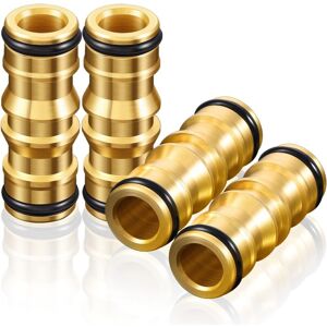 CSPARKV 4PCS Zhanmai Garden Hose Connectors Double Male Hose Connectors Brass Hose Fittings for Garden Hose Faucet (4 Sets) CSPARKV 4PCS Zhanmai Garden Hose Connectors Double Male Hose Connectors Brass Hose Fittings for Garden Hose Faucet (4 Sets)