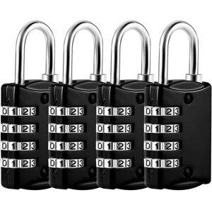 CSPARKV 5 Pack 5 Digit Combination Locks, Small Metal College Combination Lock for Luggage Locker Gym (Black) CSPARKV 5 Pack 5 Digit Combination Locks, Small Metal College Combination Lock for Luggage Locker Gym (Black)