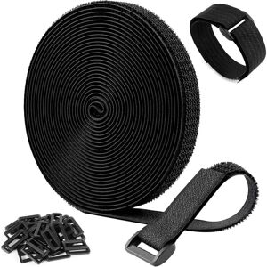 CSPARKV 5m x 2cm Adjustable Cable Straps with 20 Buckles, Cable Ties Velcro Cable Ties Reusable Cable Management Strap Easy to Cut for Storing and Organizing CSPARKV 5m x 2cm Adjustable Cable Straps with 20 Buckles, Cable Ties Velcro Cable Ties Reusable Cable Management Strap Easy to Cut for Storing and Organizing