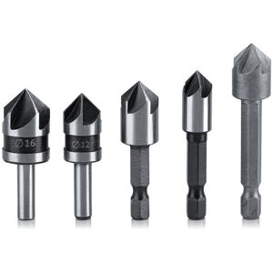 Csparkv - 5Pcs/Set hss Countersink, Colostrum For Sheep Bird Feeder Cage Industrial High Speed Steel 5 Flute Woodworking Chamfering Cutter Csparkv - 5Pcs/Set hss Countersink, Colostrum For Sheep Bird Feeder Cage Industrial High Speed Steel 5 Flute Woodworking Chamfering Cutter
