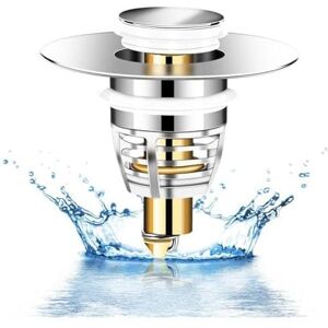 Csparkv - 6×6×5cm)Anti-odor - Universal Pop up - With 2 silicone seals - Accelerates Drainage without clogging, For Bathtub, Kitchen, Sink Csparkv - 6×6×5cm)Anti-odor - Universal Pop up - With 2 silicone seals - Accelerates Drainage without clogging, For Bathtub, Kitchen, Sink