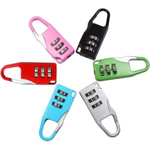 Csparkv - 6PCS Colorful Combination Lock Mini Resettable Combination Lock, Small 3 Digit Code Lock Anti-Theft Combination Lock Luggage Lock for Csparkv - 6PCS Colorful Combination Lock Mini Resettable Combination Lock, Small 3 Digit Code Lock Anti-Theft Combination Lock Luggage Lock for