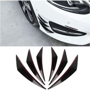 Csparkv - 6Pcs Front Bumper Lip Spoiler Canards Kit, Car Front Bumper Wind Knife Trims Bar Universal, Bumper Wind Knife Trims Front Bar(Black) Csparkv - 6Pcs Front Bumper Lip Spoiler Canards Kit, Car Front Bumper Wind Knife Trims Bar Universal, Bumper Wind Knife Trims Front Bar(Black)