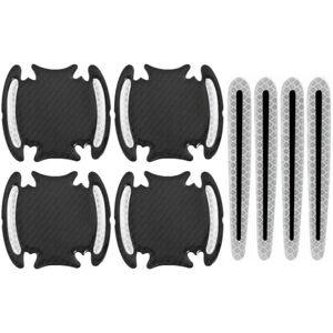 CSPARKV 8Pcs Car Door Handle Reflective Stickers White Anti-Scratch Handle Protection Film Door Cup Bowl Safety Buffer Strips CSPARKV 8Pcs Car Door Handle Reflective Stickers White Anti-Scratch Handle Protection Film Door Cup Bowl Safety Buffer Strips