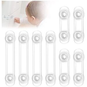 Csparkv - 8Pcs Child Safety Cabinet Door Lock Adjustable Child Safety Lock Kitchen Cabinet Door Lock Fridge Drawer Toilet Csparkv - 8Pcs Child Safety Cabinet Door Lock Adjustable Child Safety Lock Kitchen Cabinet Door Lock Fridge Drawer Toilet