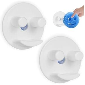 CSPARKV 8x8x3.5cm Kitchen Sink Sponge Holder, Sponge Holder, 2pcs Self Adhesive Sponge Holder for Kitchen Accessories, Bathroom Sponge Holder with CSPARKV 8x8x3.5cm Kitchen Sink Sponge Holder, Sponge Holder, 2pcs Self Adhesive Sponge Holder for Kitchen Accessories, Bathroom Sponge Holder with