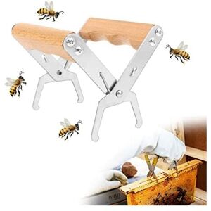 CSPARKV 9.5x12cm Beekeeping Tools Beehive Frame Clamp Bee Frame Handle Lifter Capture Gripper Beekeeping for Taking Honey Easily and Avoiding Bee CSPARKV 9.5x12cm Beekeeping Tools Beehive Frame Clamp Bee Frame Handle Lifter Capture Gripper Beekeeping for Taking Honey Easily and Avoiding Bee