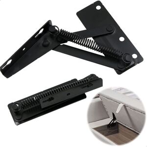 Csparkv - Black 2 Pcs. Spring Lift-Up Fittings Hinge Fitting - Flap Support Cabinet Door Hinges For Folding Sofa, Bed Lid, Furniture Accessories, Csparkv - Black 2 Pcs. Spring Lift-Up Fittings Hinge Fitting - Flap Support Cabinet Door Hinges For Folding Sofa, Bed Lid, Furniture Accessories,
