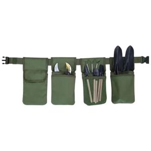 Csparkv - Garden Tool Belt Bag with 4 Pockets Waterproof Waist Pockets for Tools Waist Apron Hanging Pouch for Gardener (Tool Bag Only) Csparkv - Garden Tool Belt Bag with 4 Pockets Waterproof Waist Pockets for Tools Waist Apron Hanging Pouch for Gardener (Tool Bag Only)