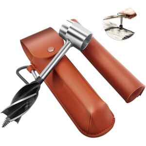 Manual Wood Auger Bushcraft Tools, Hand Drill for Woodworking, Bushcraft Wood Auger for Survival Outdoor Activities Crafts, with pu Case (a) - Csparkv Manual Wood Auger Bushcraft Tools, Hand Drill for Woodworking, Bushcraft Wood Auger for Survival Outdoor Activities Crafts, with pu Case (a) - Csparkv