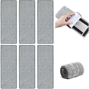 Csparkv - Mop Pads,6 Pieces Mop Pads Replacement,Microfiber Mop Pads,Replacement Cleaning Cover Fits Flat Mops and Hardwood,Tile,Etc,Approx 3312cm Csparkv - Mop Pads,6 Pieces Mop Pads Replacement,Microfiber Mop Pads,Replacement Cleaning Cover Fits Flat Mops and Hardwood,Tile,Etc,Approx 3312cm