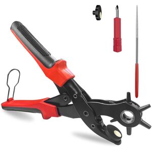 CSPARKV Round Hole Punch with 6 Punch Sizes, Professional Rotating Leather Belt Hole Pliers for Cards, Watchbands, Bags, Cardboard, Leather Shoes Punched CSPARKV Round Hole Punch with 6 Punch Sizes, Professional Rotating Leather Belt Hole Pliers for Cards, Watchbands, Bags, Cardboard, Leather Shoes Punched
