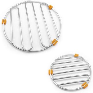 Csparkv - Steaming Rack-Round Cake Rack,Cooling Rack,for Cake Rack for Cooking, Baking and Frying (Round Stainless Steel) Csparkv - Steaming Rack-Round Cake Rack,Cooling Rack,for Cake Rack for Cooking, Baking and Frying (Round Stainless Steel)