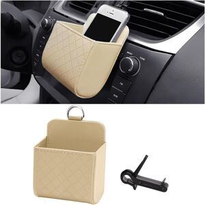 Csparkv - Universal Car Air Vent Storage Organizer, Car Air Vent Storage Bag for Most Cars, Car Air Vent Outlet Storage Bag Universal Pouch(Beige) Csparkv - Universal Car Air Vent Storage Organizer, Car Air Vent Storage Bag for Most Cars, Car Air Vent Outlet Storage Bag Universal Pouch(Beige)