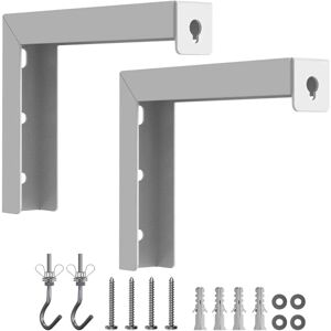 Universal Projector Screen Wall Mount, 1 Pair Projector Screen Mounting Brackets l Brackets Adjustable Mounting Hooks (White) - Csparkv Universal Projector Screen Wall Mount, 1 Pair Projector Screen Mounting Brackets l Brackets Adjustable Mounting Hooks (White) - Csparkv