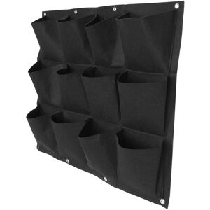 Wall Mounted Planter Grow Bag Vertical Hanging Garden Planter for Indoor Outdoor Decoration, Black(12 Pockets) - Csparkv Wall Mounted Planter Grow Bag Vertical Hanging Garden Planter for Indoor Outdoor Decoration, Black(12 Pockets) - Csparkv