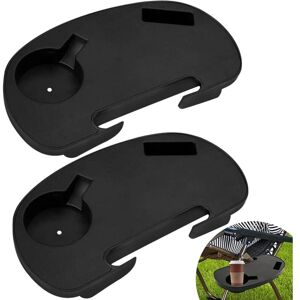 SJQKA Cup Holder, 2 Pack Chair Side Tray, Easy Clip-on Cell Phone Tray for Fishing Chair, Deck Chair, Camping Lounger, Garden Beach Chair SJQKA Cup Holder, 2 Pack Chair Side Tray, Easy Clip-on Cell Phone Tray for Fishing Chair, Deck Chair, Camping Lounger, Garden Beach Chair