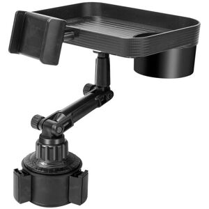 COOCHEER Cup Holder for Cell Phone Phone Cup Holder Removable 2 in 1 Tray Table Food Car Tray 360 Degree Rotation with Base COOCHEER Cup Holder for Cell Phone Phone Cup Holder Removable 2 in 1 Tray Table Food Car Tray 360 Degree Rotation with Base