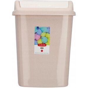 Curver Beige 10L Waste Bin - Modern Design Curver Beige 10L Waste Bin - Modern Design