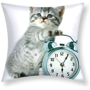 Cushion Covers - AVIZAR - Set of 2 - 40x40 cm - Kitten Pattern - Vintage Style Cushion Covers - AVIZAR - Set of 2 - 40x40 cm - Kitten Pattern - Vintage Style