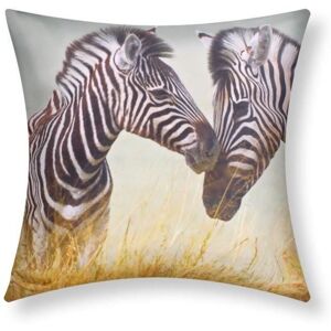 Cushion Covers - AVIZAR - Set of 2 - Zebra Pattern - 40x40 cm - Contemporary Design Cushion Covers - AVIZAR - Set of 2 - Zebra Pattern - 40x40 cm - Contemporary Design