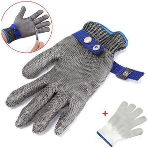 AIPERQ Cut-resistant glove for butcher - stainless steel - size L - grey AIPERQ Cut-resistant glove for butcher - stainless steel - size L - grey