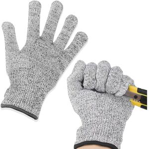 SJQKA Cut Resistant Gloves Level 5 Protection for Cutting, Cooking, Gardening, Wood Carving GL02 M(Size L) SJQKA Cut Resistant Gloves Level 5 Protection for Cutting, Cooking, Gardening, Wood Carving GL02 M(Size L)