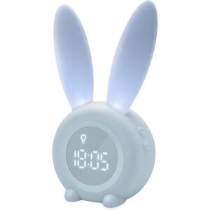 TINOR Cute Rabbit Shape Induction Alarm Clock, Intelligent Automatic Breathing Light Setting, Automatic Time/Date/Temperature Display, Voice Control or TINOR Cute Rabbit Shape Induction Alarm Clock, Intelligent Automatic Breathing Light Setting, Automatic Time/Date/Temperature Display, Voice Control or