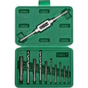 Irisfr - Damaged Screw Extractor Stripped Broken Screws Bolt Remover Drill Tool with Holding Wrench 11 Pcs Irisfr - Damaged Screw Extractor Stripped Broken Screws Bolt Remover Drill Tool with Holding Wrench 11 Pcs